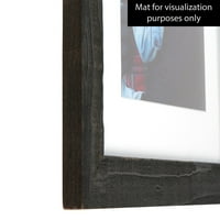 Arttoframes широк истински регенериран дървен въглен Barnwood рамка за картина, рамка за плакат от черно дърво