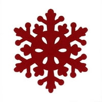 Снежинка във формата на снежинка с коефициент анти-скоба за таблица Placemat Xmas Holiday Decor
