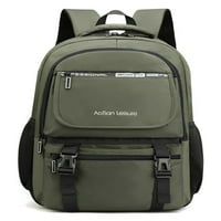 Lumento Men Daypack Anti Theft Backpack многофункционален водоустойчив чанта за лаптоп мулти джобове Бизнес пехота цип голям капацитет регулируем каишка Училищна армия зелено