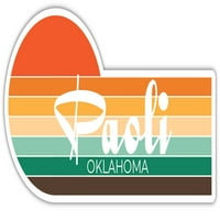 Paoli Oklahoma Sticker Retro Vintage Sunset City 70S Естетичен дизайн