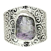 Kunzite Rough Sterling Silver Ring Jewelry S.8. ALLR-5530