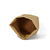 Сълзи устойчив на крафт хартиена торбичка сгъваемо преносимо миещи се контейнер за многократна употреба за домашно жълто 15x15x