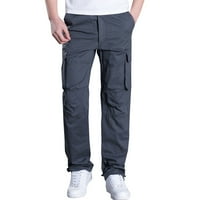 Kayannuo потни панталони за мъже пролетен клирънс Мъжки плюс размер памук многопосочен износен гащеризон панталони сиви