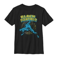 Момче Marvel Black Panther Retro Graphic Tee Black Medium