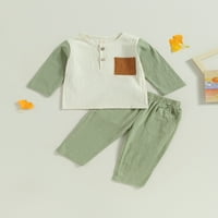 Peyakidsaa малко дете бебе момче момиче дрехи комплект с дълъг ръкав тениски върхове панталони тоалети