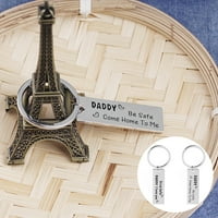 Naierhg Trucker Dad Gift Drive Safe Keychain Carving Letter Tag Prander Men Key Ring