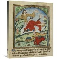 Глобална галерия в. Осмият знак преди Деня на преценката Арт печат - Неизвестен английски осветител от 12 век