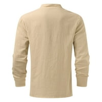 Мъжки ризи Gubotare Зима за свободното време Пътуване памук винтидж тениска с качулка с качулка с дълъг ръкав отгоре