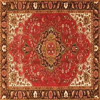Ahgly Company Indoor Rectangle Medallion Orange Traditional Area Rugs, 5 '8'