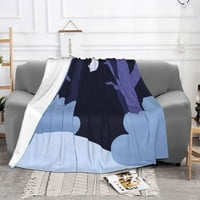 Супер меки антилигиращи фланелни одеяла за легла, фантастично зимна нощ уютно пухкаво топло всички сезони хвърлете одеяло за спално бельо, 80 x60