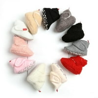 Топли бебешки обувки за малко дете памук неплъзгащи се обувки с мека подметка, 0-18 месеца, сиво