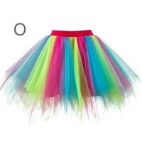 iopqo дамски рокли плисирани цветове на марля къса пола възрастен туту танцуваща поли за пола за жени