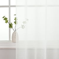 Fashnice Soild Color Window Завеса Панел Луксозни завеси Обработка Дълги завеси Светлинни филтриране на спалня хол Уайт 2pc-W: 39 H: 98