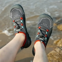 Dyfzdhu Fashion Summer Water Shoes Мъже бързо изсушаващи обувки Плуване и гмуркане Обувки Туризъм Обувки плоски неплъзгащи се дишащ цветен блок еластична лента