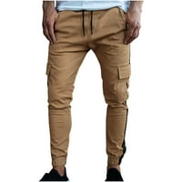 Плюс размер товарни панталони за мъже Purcolt Slim Fitting Color Съвпадащи гамаши гамаши панталони на открито спорт