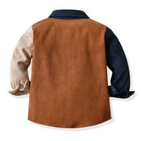 Aayomet Toddler Boys Winter Jacket есенни риза върхове палто изходни дрехи за бебета дрехи пачуърк цветове