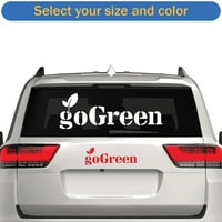 Go Green Sticker Decal Die Cut - самозалепващо винил - устойчив на атмосферни влияния - направен в САЩ - много цветове и размери - Go Green Environmental