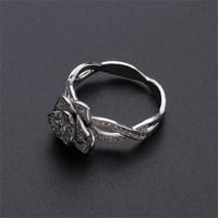 Бижута за жени пръстени лента кръгло сватбен пръстен сребърен диамантен аксесоар пръстени годишнини пръстени сладък пръстен моден подарък за бижута за нея