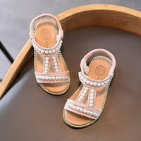 Момичета сандали обувки бебешки детски обувки самотни момичета сандали малко дете принцеса перла кристал римски бебешки обувки