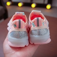 Caicj Toddler Shoes LED момичета спортни пускайте кристални бебешки обувки светещи деца деца бебешки обувки високи върхове за момичета, розово