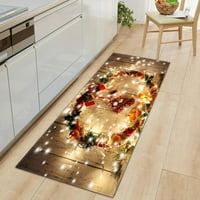 Xmas неплъзгащ килим дълъг ивица фланелен пода за домашни хола кухня кухня диван килим за врата постелка