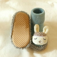 Малки момчета момичета удобни обувки есен и зимни сладки деца обувки за малко дете и плоско дъно Неплъзгащи се топли удобни анимационни чорапи обувки
