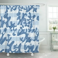 Всички абстрактни петна ивици дизайн модел над душ завеса за баня завеса за баня