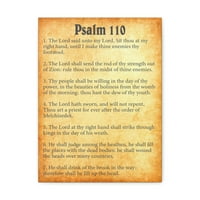 Писателни стени Псалм Глава златно библия платно християнско стена изкуство, готово да виси без разглеждане