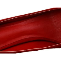 Daeful жени изпомпва обувки с рокли с токчета приплъзване на стилет на петата Лек заострен пръст с високи токчета Женски комфорт Червено 8