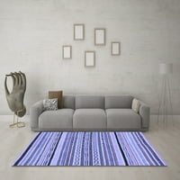 Ahgly Company Indoor Rectangle Резюме сини килими от модерна зона, 7 '10'