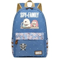Bzdaisy Spy Family Backpack - Сладка, стилна, двойна странична джобове, голям капацитет за свободно време за пътуване Университет за деца тийнейджър