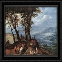 Отивате на пазара Black Ornate Wood Framed Canvas Art от Brueghel, Jan The Elder