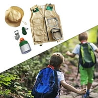 Kids Camping Gear Explorer комплекти, рокля за миене на товари, ролева игра, детски изследовател костюм за деца зоопарк стила B