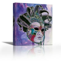 Карнавална маска на Венеция - Съвременна изящна изкуство Giclee on Canvas Gallery Wrap - Wall D? Cor - Art Rainting - Готов за окачване