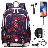 Bzdaisy Naruto Backpack с USB зареждане и защита на лаптоп-многостранни джобове с голям капацитет за деца за деца тийнейджър