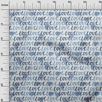 OneOone Viscose chiffon teal Blue Fabric Valentine Love Heart Ress Mattery Fabric Print Fabric от двора