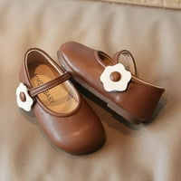 Loopsun Girl's Leather Shoes Baby Girl Детски меки плътни кожени обувки принцеса обувки дебела дъна ежедневни обувки подаръци за рожден ден за момичета момчета деца