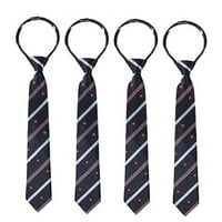 Детска цип вратовръзка регулируеми детски връзки за официални училищни униформи за сватба, тъмно синьо