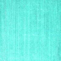 Ahgly Company Indoor Rectangle Solid Turquoise Blue Modern Area Rugs, 2 '4'