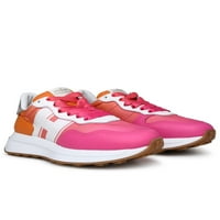 Hogan Woman H Orange and Pink Leather Sneakers