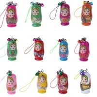 Ръчно изработено матриошка подреждане на вложени кукли Сувенири Висулка Деца благосклонност чанта Accs