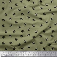Soimoi Viscose шифон тъкан Swift Bird Shirting Print Sheing Fabric Wide