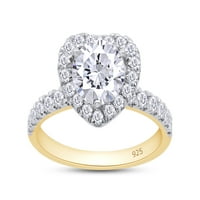 Лаборатория създаде диамантени мосанитни годежни пръстени за жени сватбени пръстени 1,40ct d цвят vvs яснота кръг