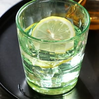 Вреди 210ml Водна чаша Лесна за почистване на ергономията против приплъзване на сок за пиене Чай мляко бира прозрачни чаши за домашна употреба, зелено