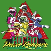 Момче Power Rangers Santa Rangers Graphic Tee Kelly Green голям