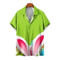 Cllios Хавайска риза за мъже Лятна тропическа графична риза Небрежна риза с къси ръкави бутон с голям и висок алоха риза отгоре за плажна ваканция