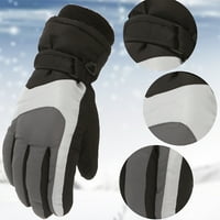 OVTICZA Термална ръкавица за деца топла снежна ски момчета момичета водоустойчиви 4y-16y деца зимни ръкавици сиво