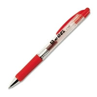 Avery® Egel Прибиращи се химикалки с мастило на гел, средна точка, ясна цев, червено мастило, от 12