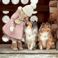 Якета за момичета малки деца момичета зимно ветроустойчиво яке за палто деца топла качулка яке за връхни дрехи розов размер 110