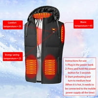 EGMY на открито топло облекло, отоплявано за каране на ски риболов чрез отопляемо палто с качулка